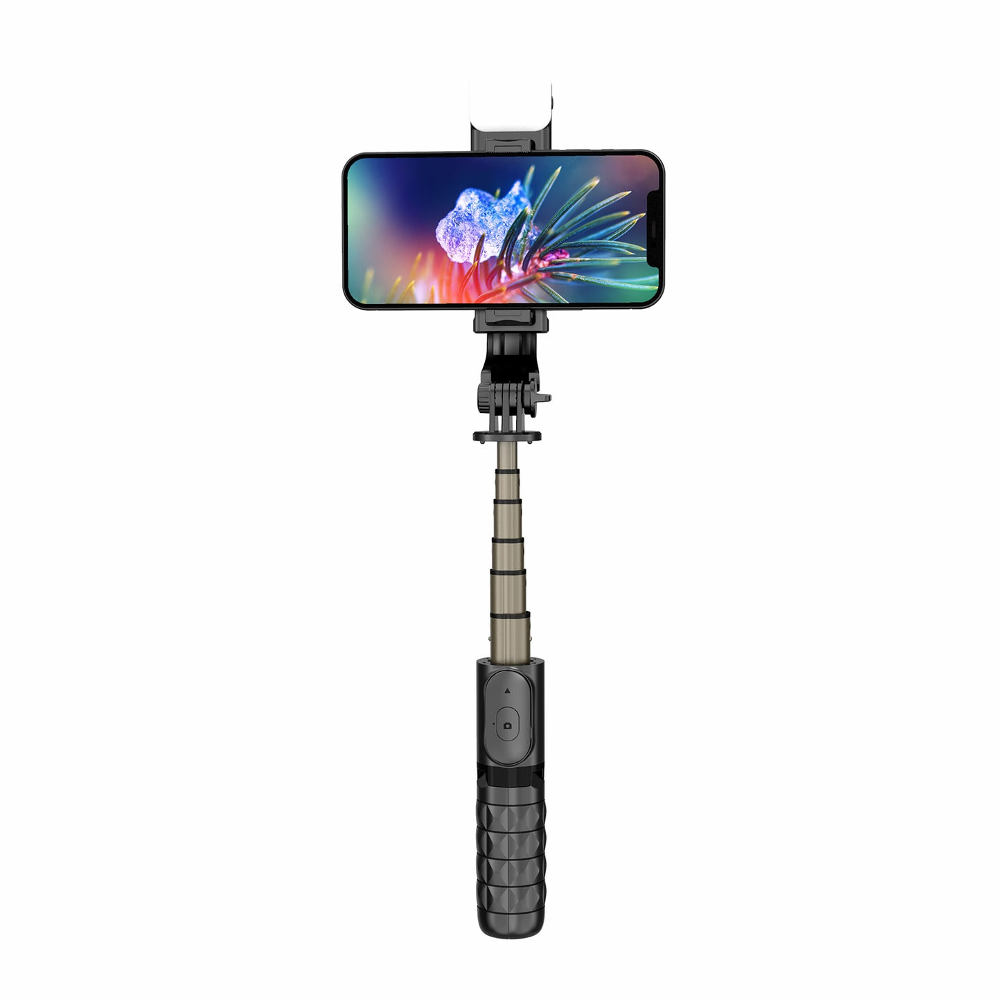 Q10s Portable Bluetooth Remote Control Phone Holder Tripod Extendable Aluminium Alloy Pole Live Streaming Selfie Stick with Fill Light