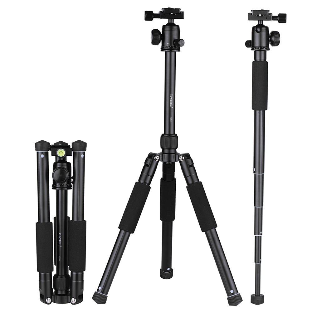 Uniqkart VCT-190 Professional Camera Tripod Stand Portable Monopod with Ball Head 5-Section Adjustable Camera Tripod for SLR ILDC Camcorder DV