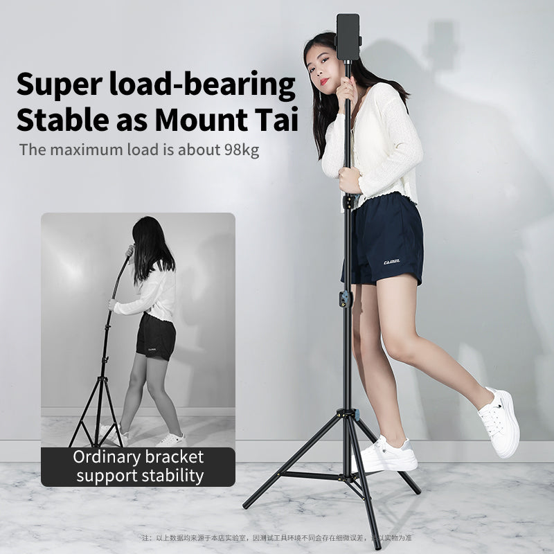 for Vlogging Shooting 2.1m Aluminum Alloy Photography Tripod for Mobile Phone Camara Selfie Stand with Bluetooth Remote