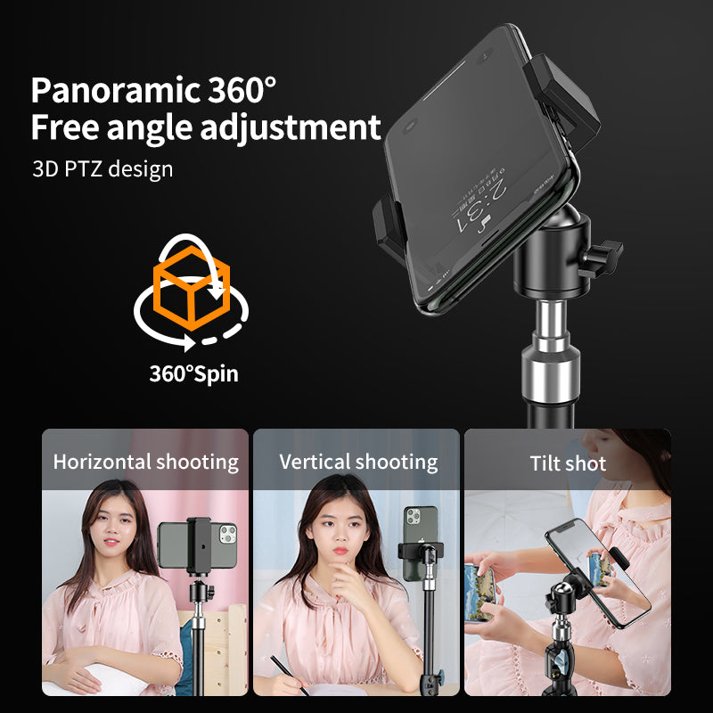 for Vlogging Shooting 2.1m Aluminum Alloy Photography Tripod for Mobile Phone Camara Selfie Stand with Bluetooth Remote