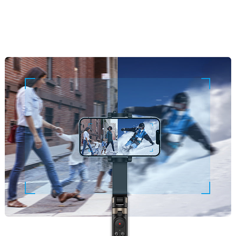 Uniqkart SELFIE STABLE3 KM16 Retractable Bluetooth Gimbal Tripod Portable Selfie Stick Tripod with Phone Clamp / Remote Control
