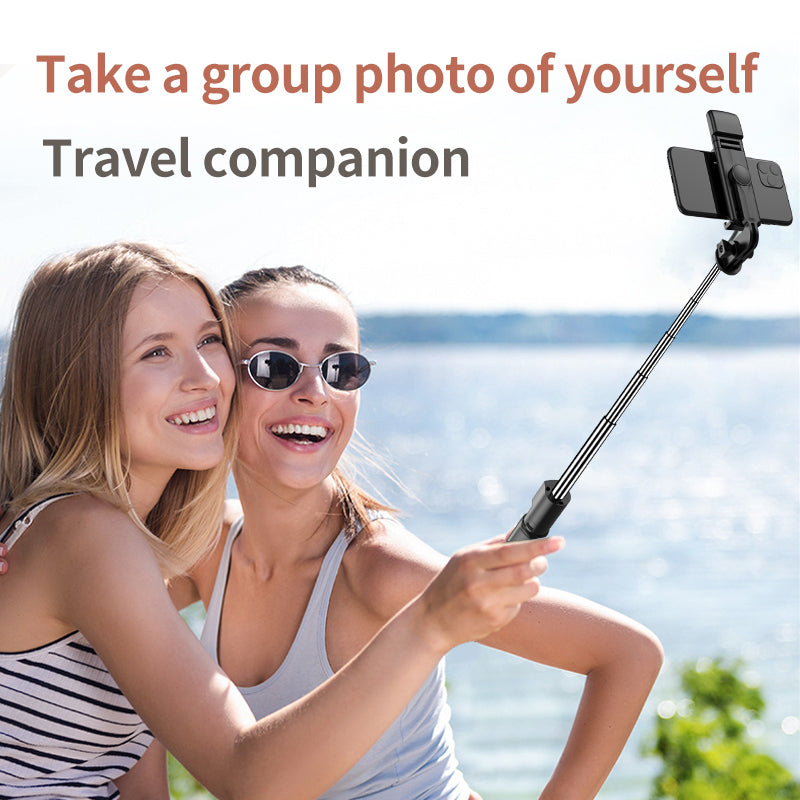 S03-S For Live Broadcast Bluetooth Selfie Stick Telescopic Handheld Monopod + Hidden Tripod with Fill Light