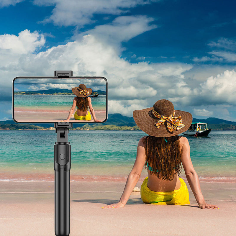 S05 2 in 1 Bluetooth Selfie Stick with Built-in Remote Control Portable Telescopic Tripod