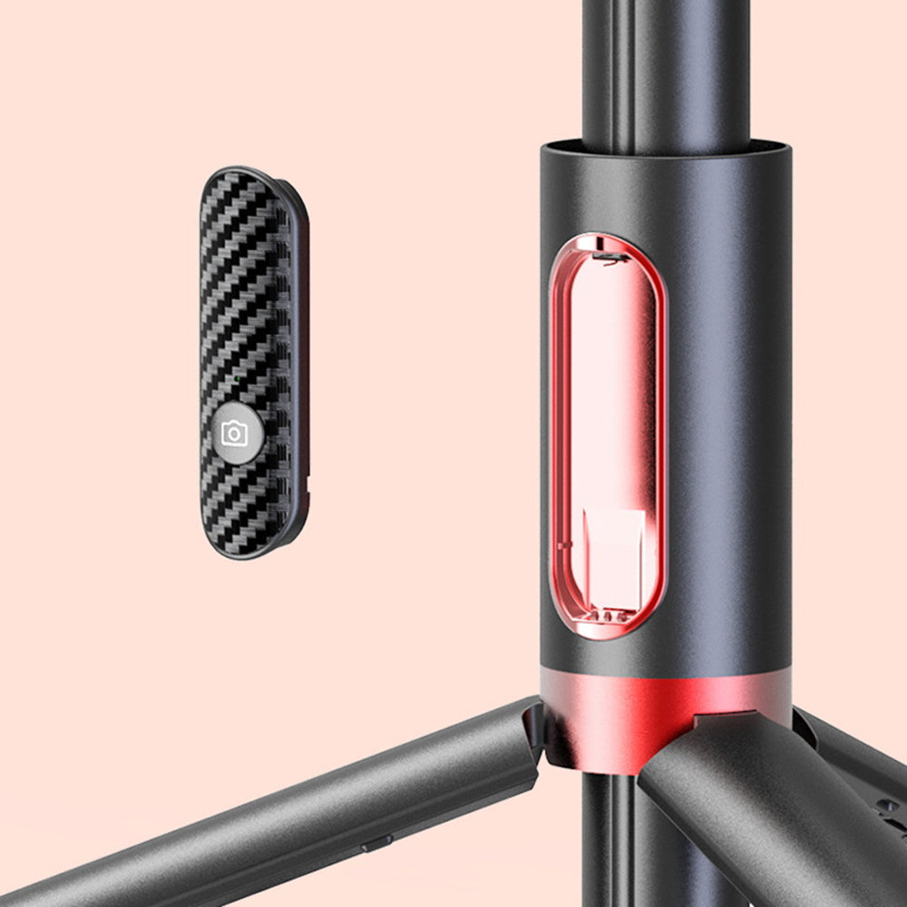 FOMITO XYK-202Max 1.5m Expanded Selfie Stick Remote Control Aluminum Alloy Telescopic Tripod - White