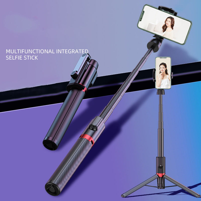 XYK-403B Portable Telescopic Tripod Handheld Selfie Stick Bluetooth Monopod with Built-in Remote Control - White/Silver