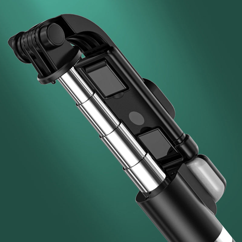 Z5s For Vlogging Photography 2 in 1 Bluetooth Selfie Stick Remote Control Folding Tripod with Fill Light - White