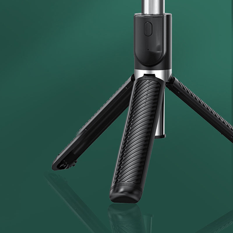 Z5s For Vlogging Photography 2 in 1 Bluetooth Selfie Stick Remote Control Folding Tripod with Fill Light - White