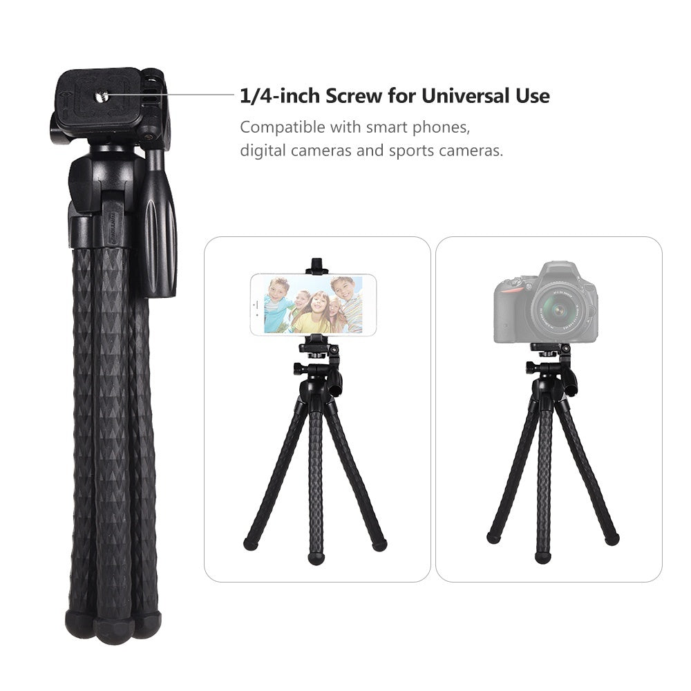 Uniqkart 3280 Flexible Octopus Tripod with 1/4 inch Screw Digital Camera Smart Phone Holder Stand