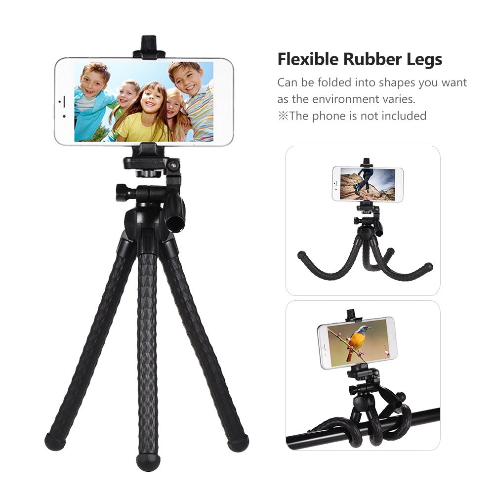 Uniqkart 3280 Flexible Octopus Tripod with 1/4 inch Screw Digital Camera Smart Phone Holder Stand