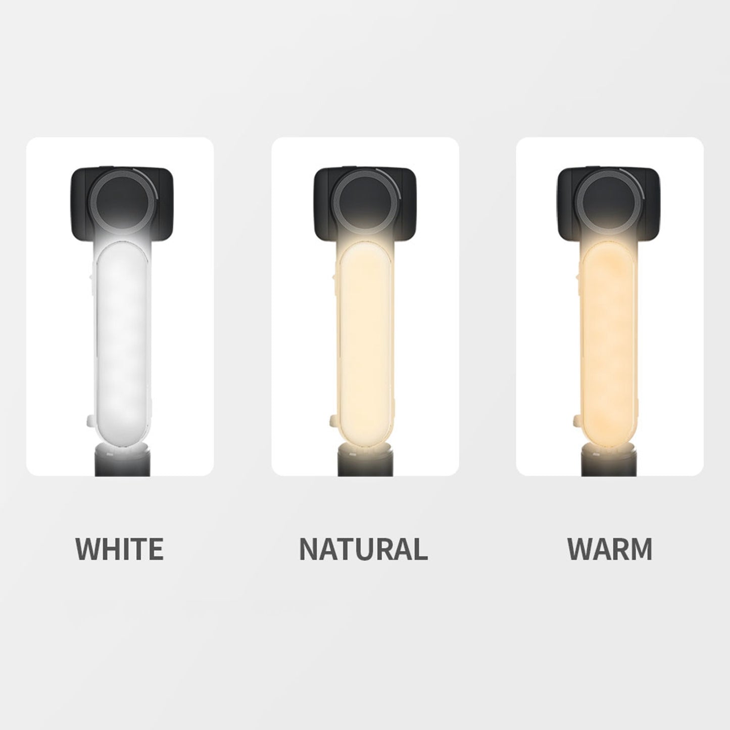 L09 Mini Mobile Phone Holder Stabilizer Extendable Tripod Bluetooth Remote Control Selfie Stick with Fill Light - White