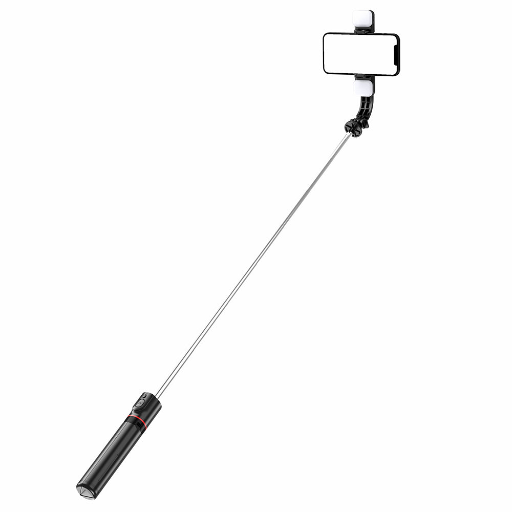 L13d 1160mm Dual Fill Lights Version - Dimmable Wireless Multi-Functional Extendable Selfie Stick Selfie Tripod Stand