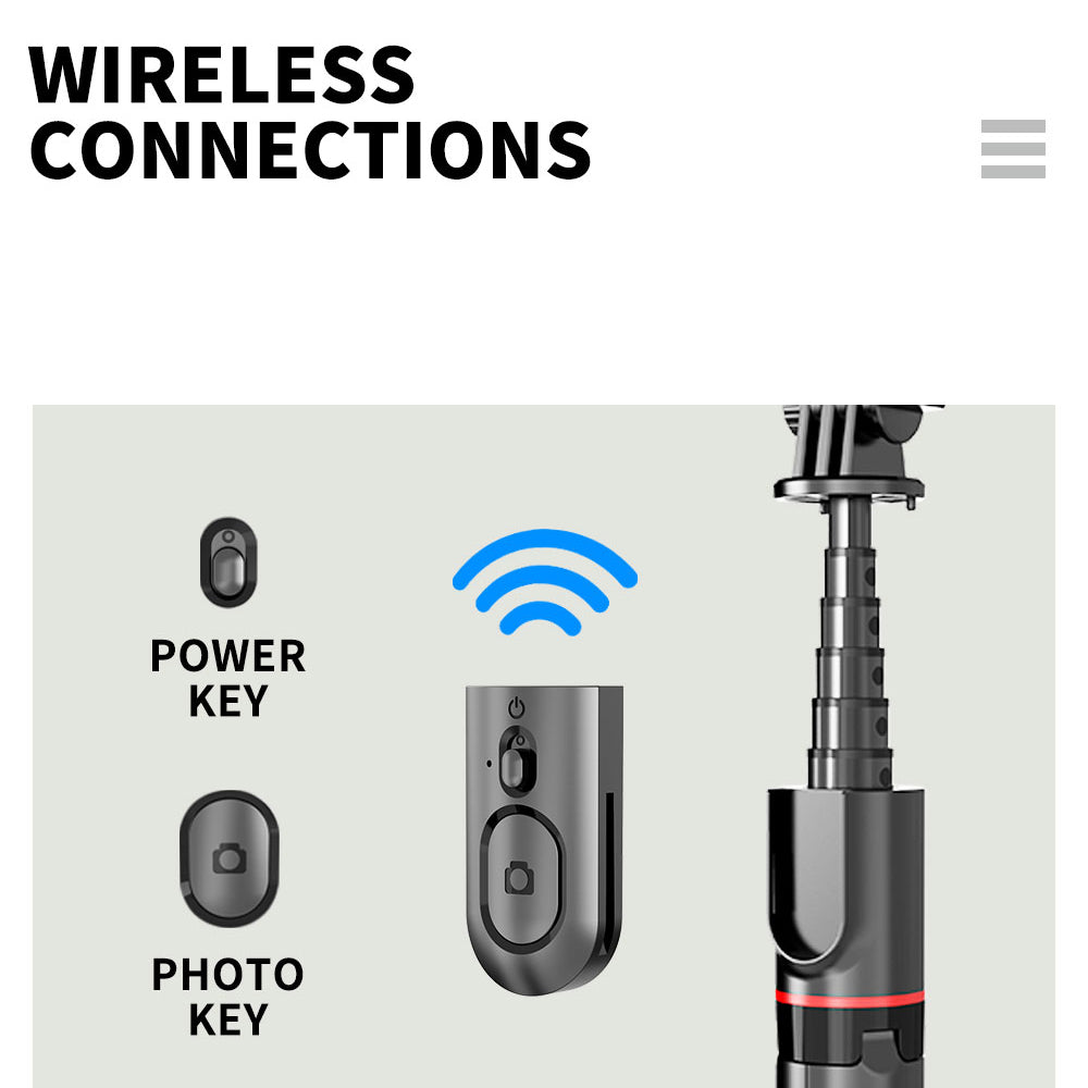 L12 1060mm Portable Strengthened Extendable Selfie Stick Multi-Functional Handheld Tripod Stand with Wireless Remote