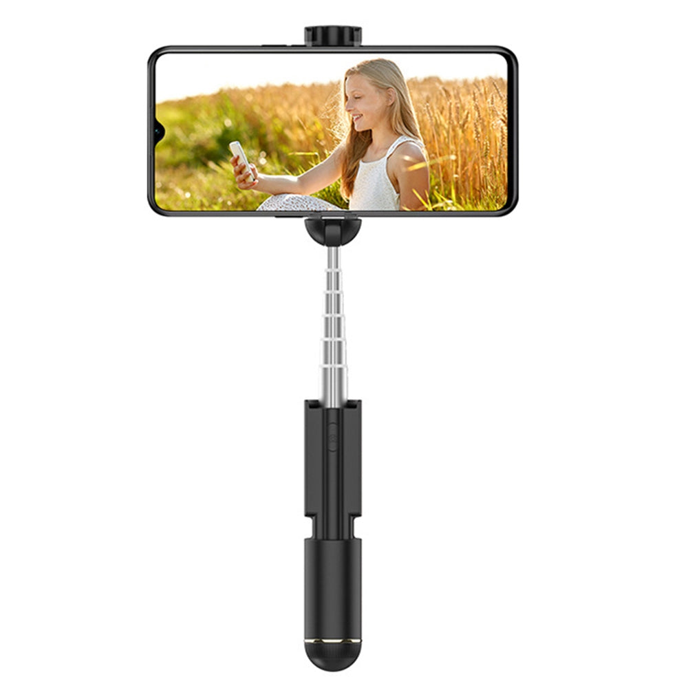 Dispho WS-19001 Retractable Bluetooth Selfie Stick Portable Extendable Selfie Stick with 180-Degree Rotating Phone Holder for Indoor Outdoor Shooting - White