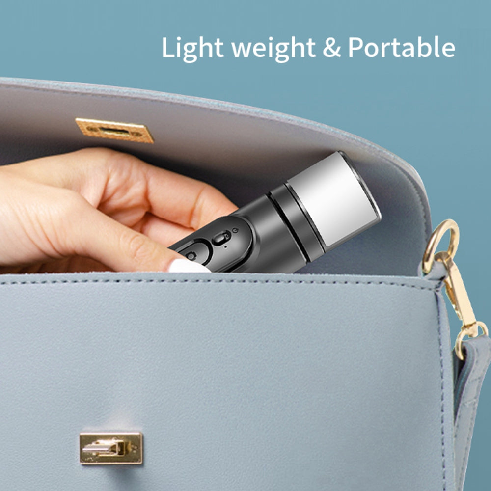 Q12S Extendable Selfie Stick Aluminum Alloy Tripod Stand with Fill Light and Wireless Bluetooth Remote Control Tripod Stand - Black