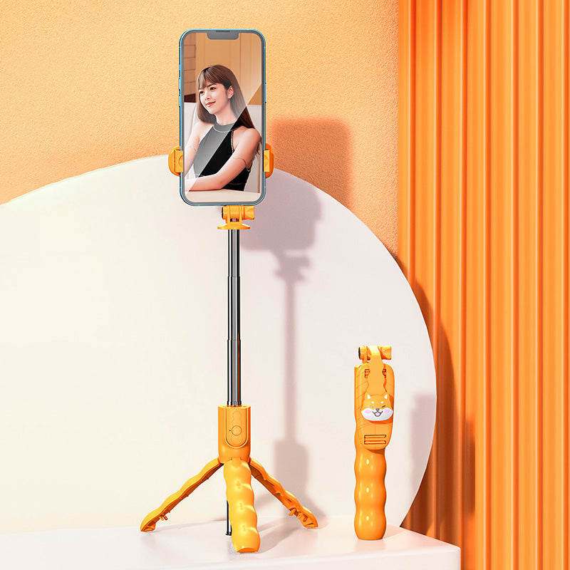 KT01 70cm Extendable Selfie Stick Aluminum Alloy Tripod Stand with Wireless Bluetooth Remote Control