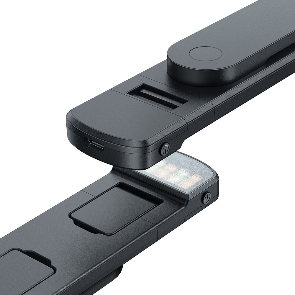 MCDODO MDD SS-1771 Dual Lights Wireless Selfie Stick Portable Tripod Phone Stand with 360-Degree Rotating Phone Clip/Remote for Photography Live Streaming - Black