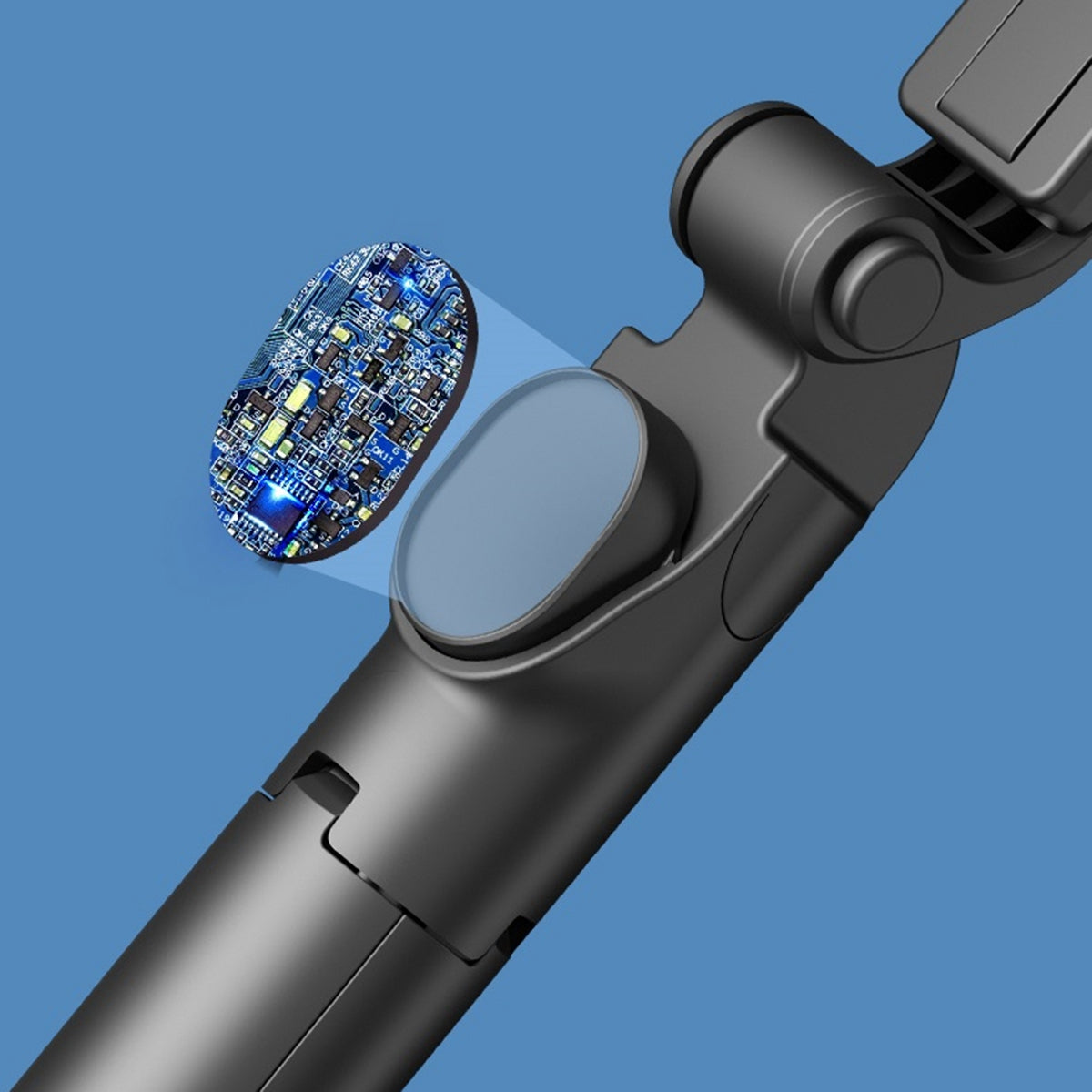 XT02S 70cm Extendable Selfie Stick Tripod Stand with Bluetooth Remote Control LED Light for Youtube Makeup Photography Livestream - Black