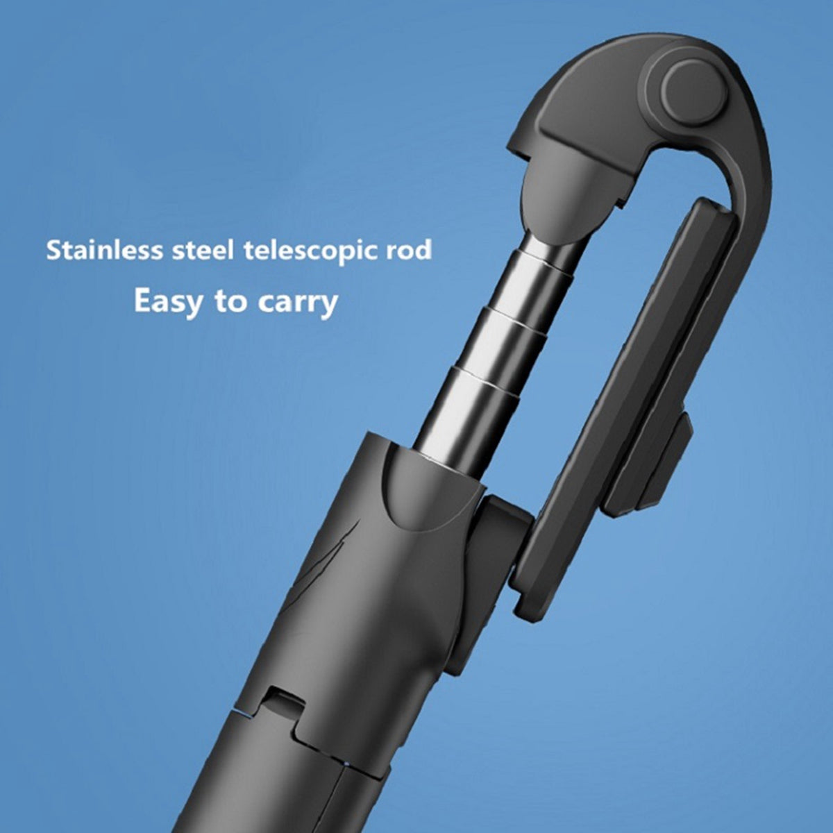 XT02S 70cm Extendable Selfie Stick Tripod Stand with Bluetooth Remote Control LED Light for Youtube Makeup Photography Livestream - Black