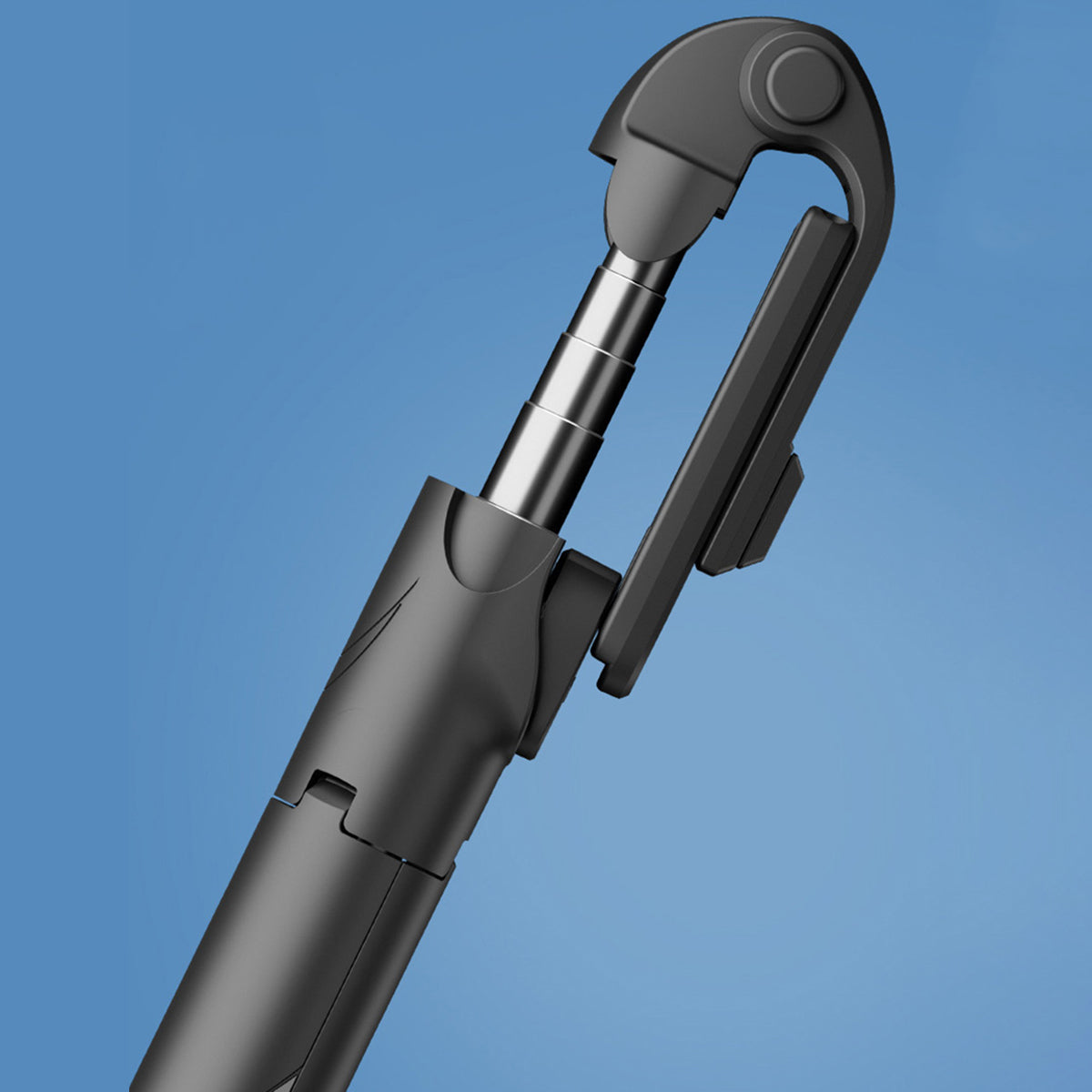 XT02P 100cm Extendable Selfie Stick Bluetooth Remote Control Foldable Tripod Stand - Black