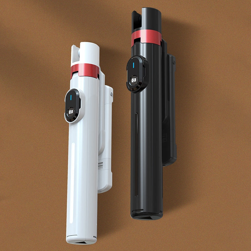 P140D-2 1.4m Portable Bluetooth Selfie Stick Extendable Tripod Phone Stand with Dual Fill Lights Support 360-Degree Rotating Photography Devices - Black