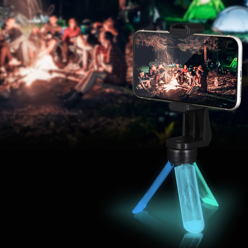 LY01 Outdoor Camping Rechargeable RGB Lighting Tripod Stand with Phone Holder Clip