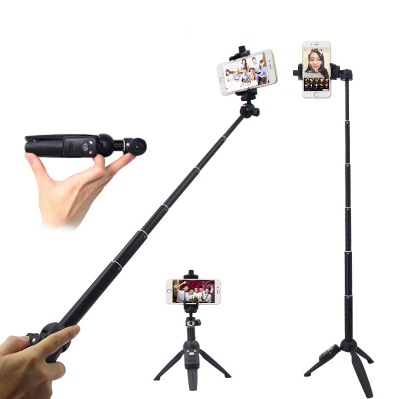YT-9928 Portable Telescopic Selfie Stick Tripod 3.5-6.8 inch Phone Holder Stand Bluetooth Remote Control Photography Tripod