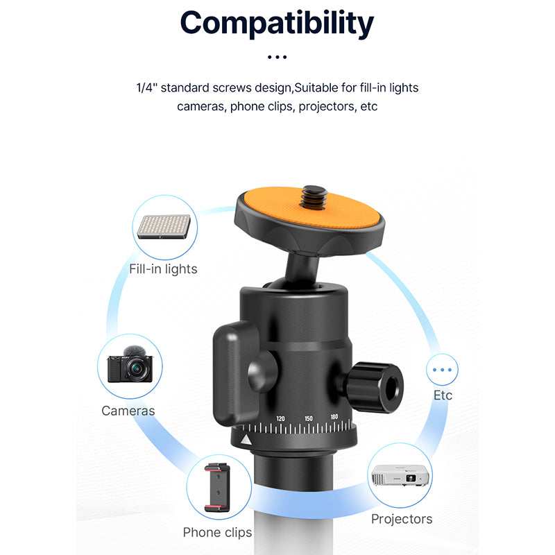 VIJIM LS09 Height and Angle Adjustable Telescopic Floor Stand Panoramic Shooting Bracket