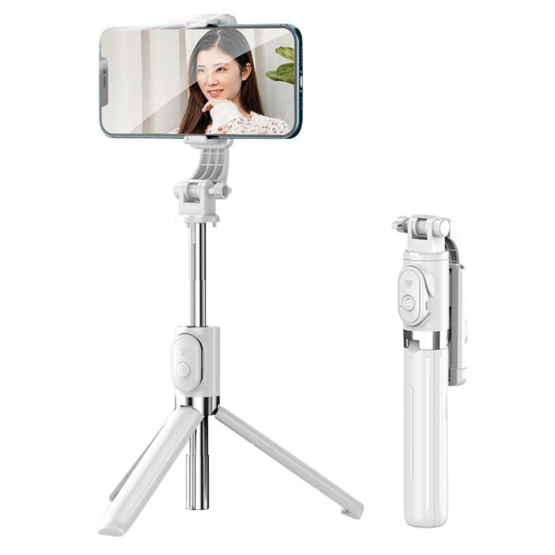 Z8 103cm Extendable Selfie Stick Tripod Cell Phone Holder Selfie Stick Stand with Wireless Remote Control - White