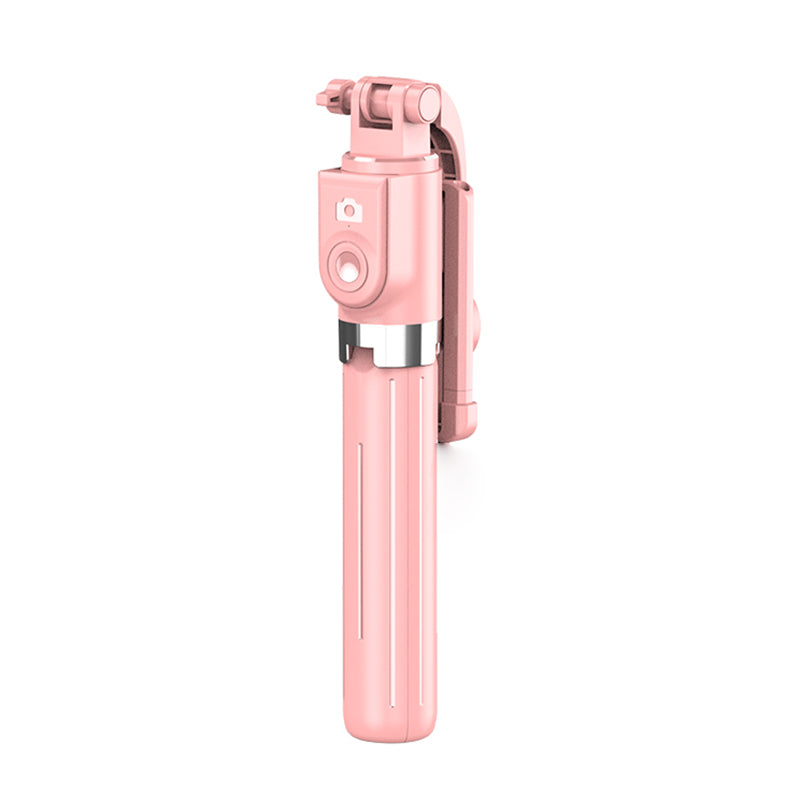 Z11 103cm Selfie Stick Tripod Telescopic Portable Phone Stand with Bluetooth Wireless Remote Control for Vlogging Live Streaming - Pink