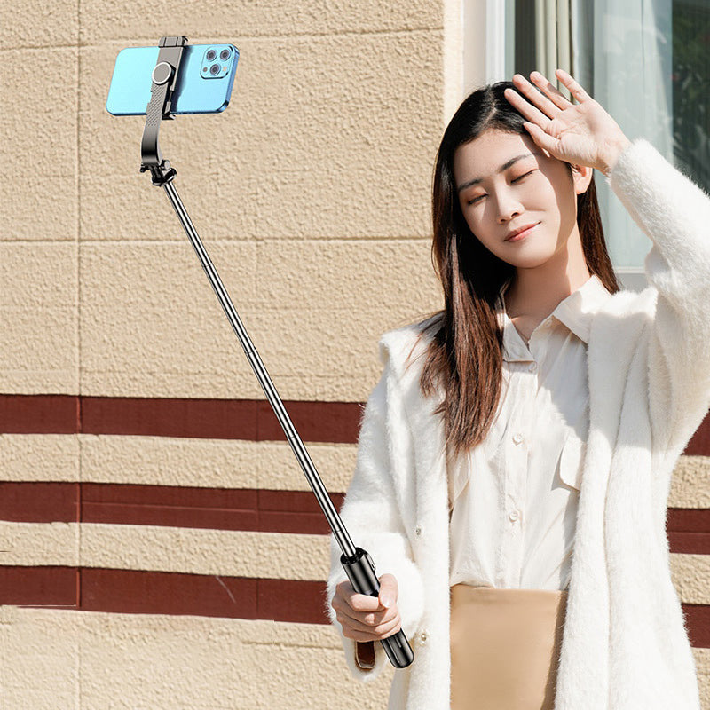 Z9 105cm Selfie Stick Tripod Extendable Phone Tripod Stand Holder with Remote Control for Travel Video Vlogging - White
