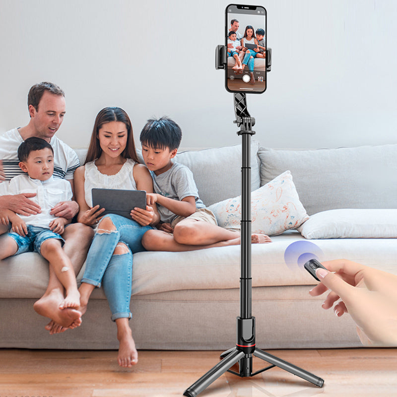 L19 Portable Bluetooth Shutter Phone Holder Photography Stabilizer Extendable Tripod Live Streaming Selfie Stick