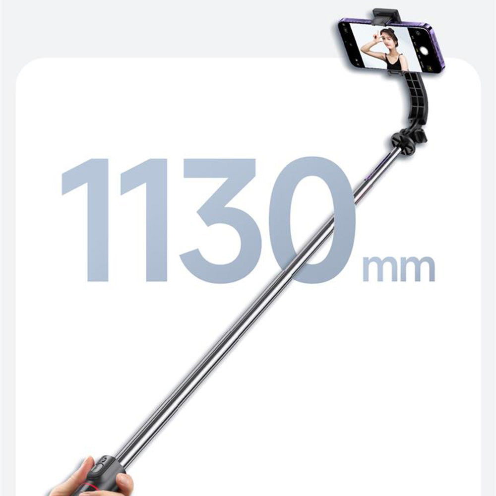 Uniqkart US-ZB256 Phone Holder Extendable Tripod Floor Stand Bluetooth Live Streaming Selfie Stick