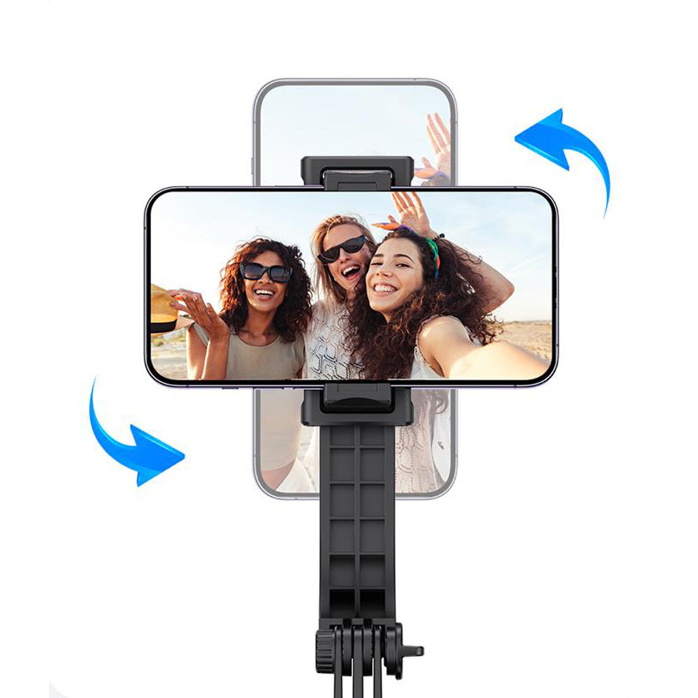 Uniqkart US-ZB256 Phone Holder Extendable Tripod Floor Stand Bluetooth Live Streaming Selfie Stick
