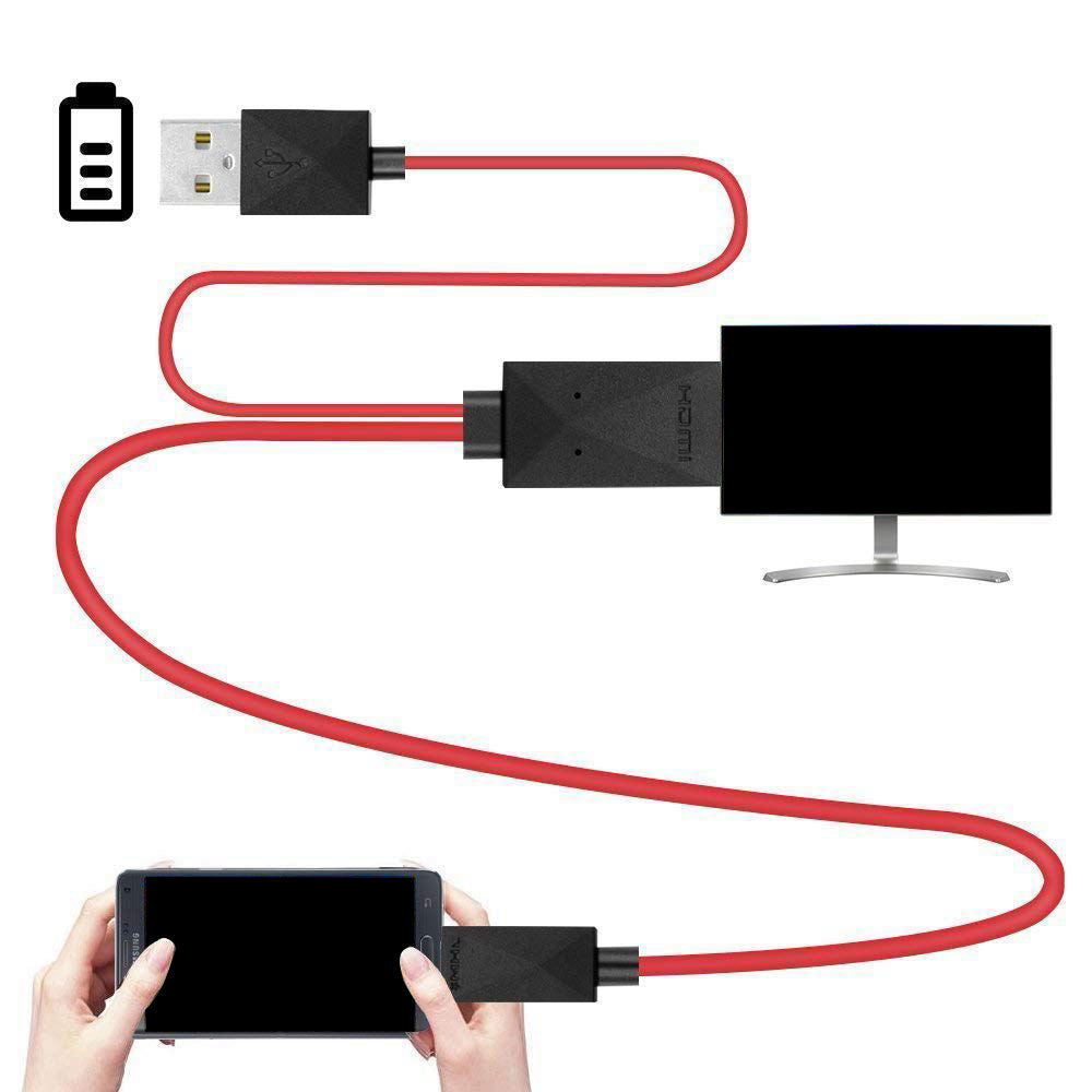MHL 11pin to HDMI Adapter MHL Micro USB to HDMI HD TV Adapter Cable for Samsung Galaxy Android Smart Phones That with MHL Function