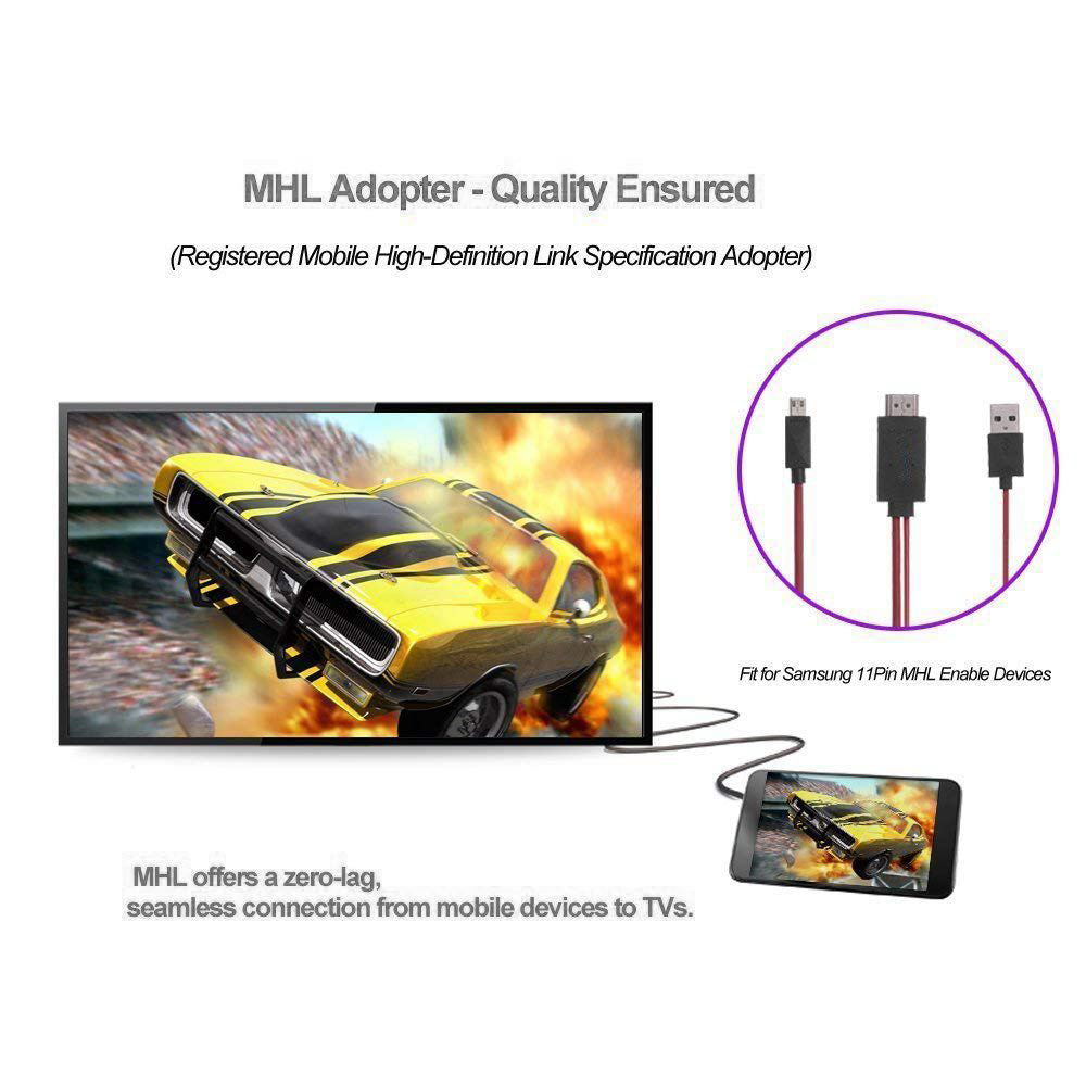 MHL 11pin to HDMI Adapter MHL Micro USB to HDMI HD TV Adapter Cable for Samsung Galaxy Android Smart Phones That with MHL Function