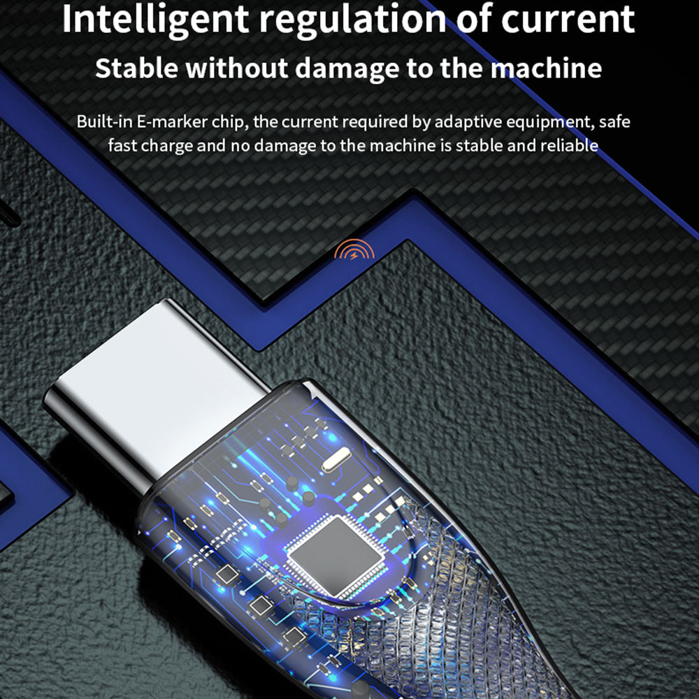 ADC-009 1m Type-C to Lightning 8 Pin Fast Charging Cable Zinc Alloy Flexible Cable Supports Data Transmission - Black