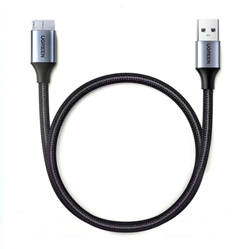 UGREEN For Hard Disk Driver TV USB Hub Camera USB 3.0 Male to Male Braided Data Cable, 2m