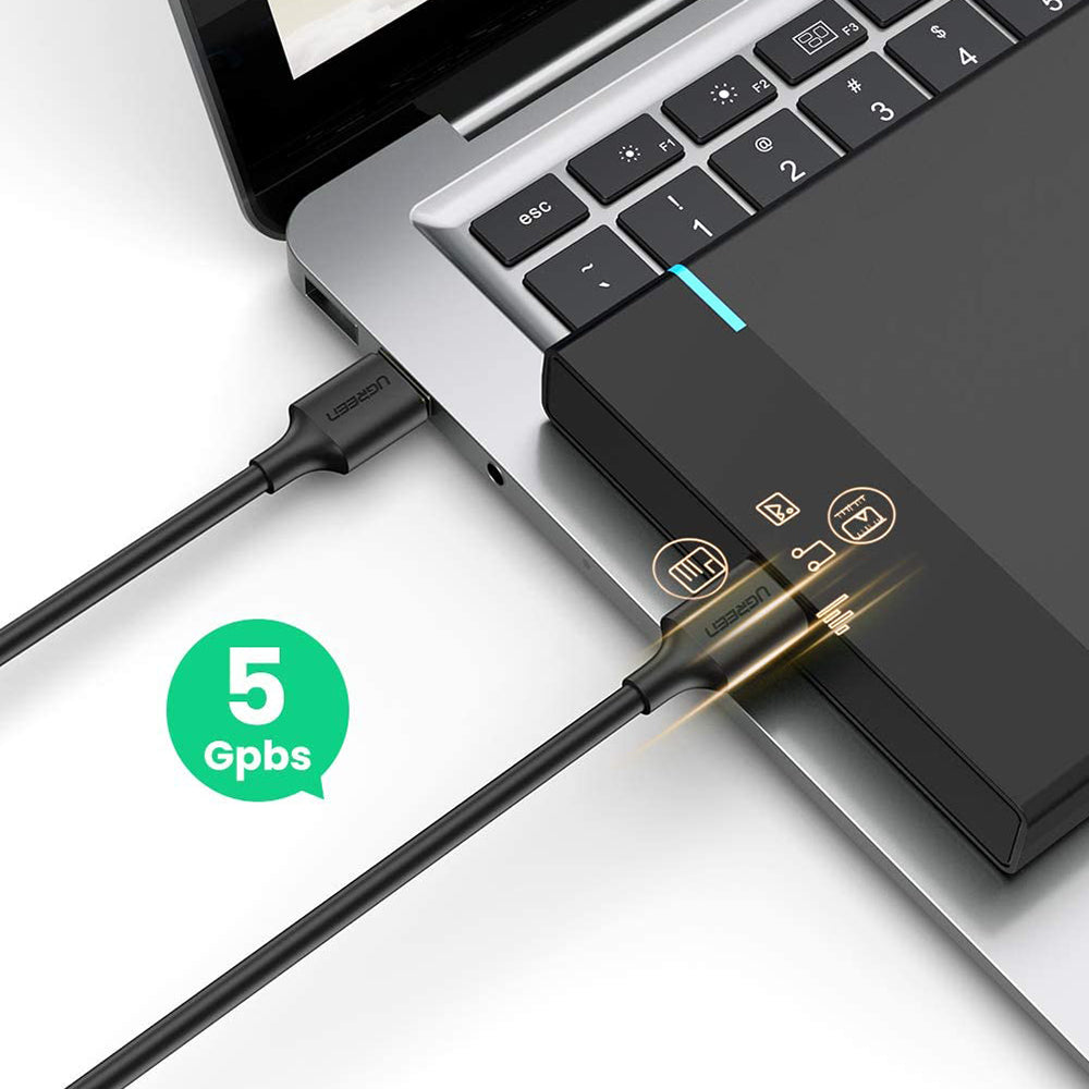 UGREEN 60526 2m USB 3.0 A Male to A Male High Speed Data Transmission Cable Double End USB Cord for Hard Drive/Laptop/DVD Player/TV/USB 3.0 Hub/Monitor/Camera/Set Up Box