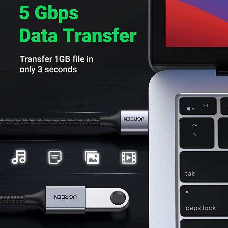 Uniqkart 2m USB 3.0 Extension Cable Type A Male to Female 5Gbps Data Transfer Extension Cable for Printer Scanner Card Reader Hub