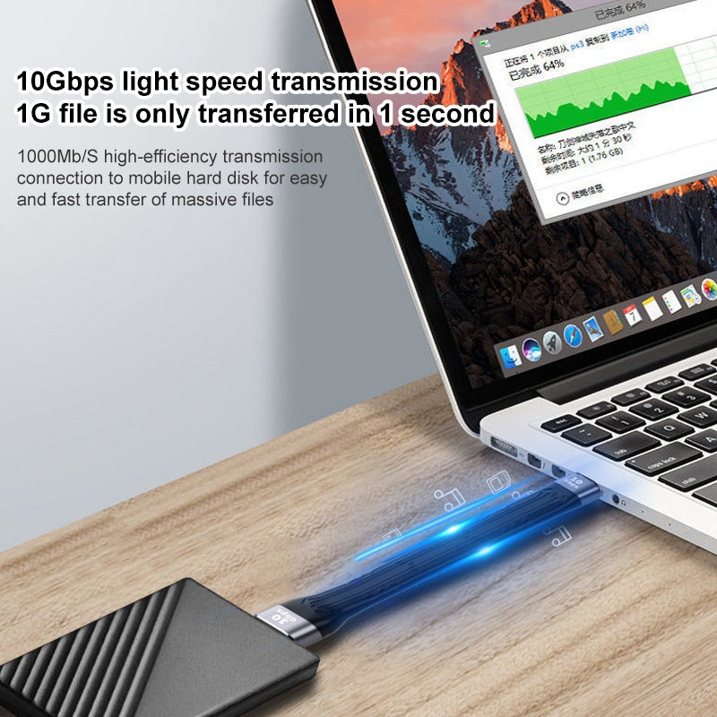 10Gbps USB Male to USB Male Flexible Cable High Speed Data Transmission Fast Charging Cable