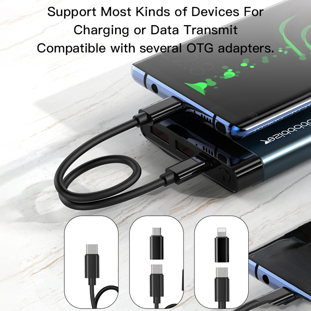 YESIDO CA114 Memory Card Storage Box with Type-C Cable and Micro / Lightning / USB OTG Adapter