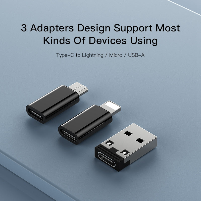 YESIDO CA114 Memory Card Storage Box with Type-C Cable and Micro / Lightning / USB OTG Adapter