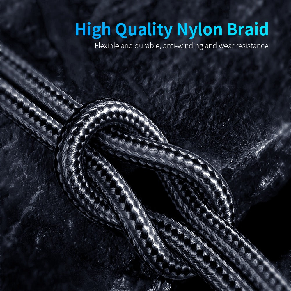 2m 540 Degrees Rotatable Magnetic Charging Cable Braided Data Cord with Micro-USB Plug - Red