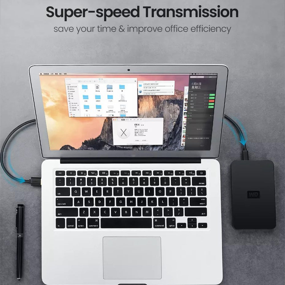 Uniqkart 10353 0.25m USB-A to 5Pin Mini-USB Fast 480Mbps Data Transmission Cord Charging Cable for Car DVR GPS MP3 MP4
