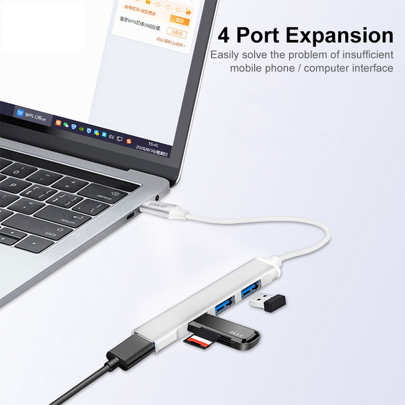 ENK-AT114 Multi-Port Hub Adapter 4 in 1 USB3.0 Extender Type-C Docking Station with USB3.0 + 3 USB2.0
