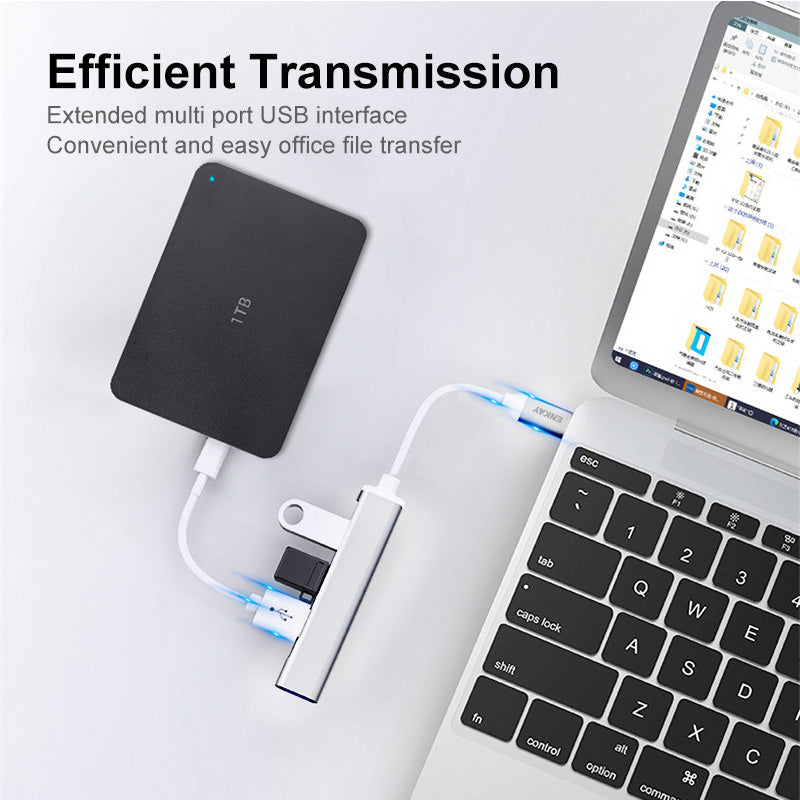 ENK-AT114 Multi-Port Hub Adapter 4 in 1 USB3.0 Extender Type-C Docking Station with USB3.0 + 3 USB2.0