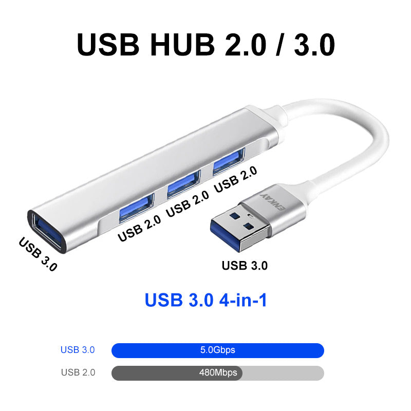 ENK-AT114 Multi-Port Hub Adapter 4 in 1 USB3.0 Extender USB Docking Station with USB3.0 + 3 USB2.0