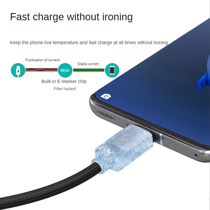 1m PD 100W 20V / 5A Fast Charging USB-C to Type C Magnetic Connector Cable for Laptop / Tablet / Mobile Phone