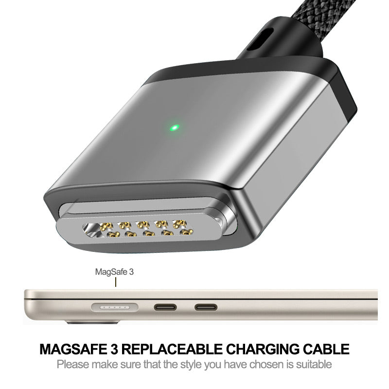 Enkay 2m PD 140W Compatible with MagSafe 3 USB-C to Magnetic Charging Cable for MacBook - Grey