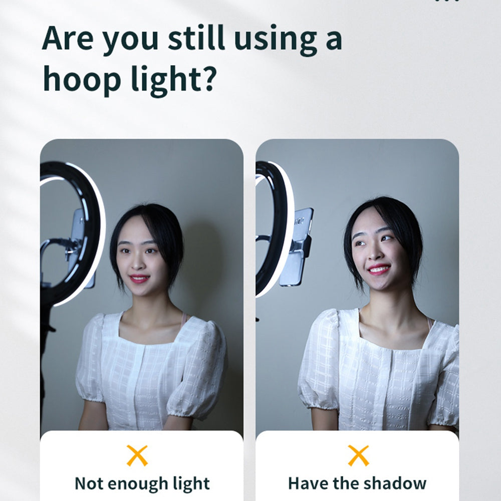 XIAOTIAN K13 26cm Dimmable Desktop Fill Light 90 Degree Adjustable for Live Broadcast Video Shooting, Standard Version